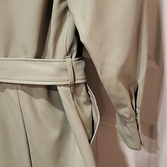 7 For All Man Kind x Revolve Collab Faux Leather Sage Green Romper Size Medium - Picture 7 of 11